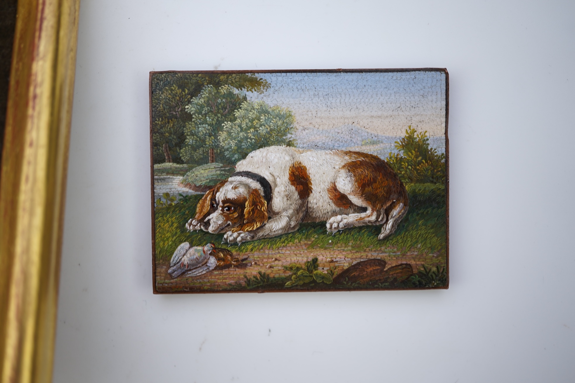 A fine Italian micro-mosaic plaque, Rome, mid 19th century
